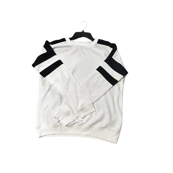 New Look Women Black & White Contrast Panels Sweat Shir Size 10 - Picture 4 of 9